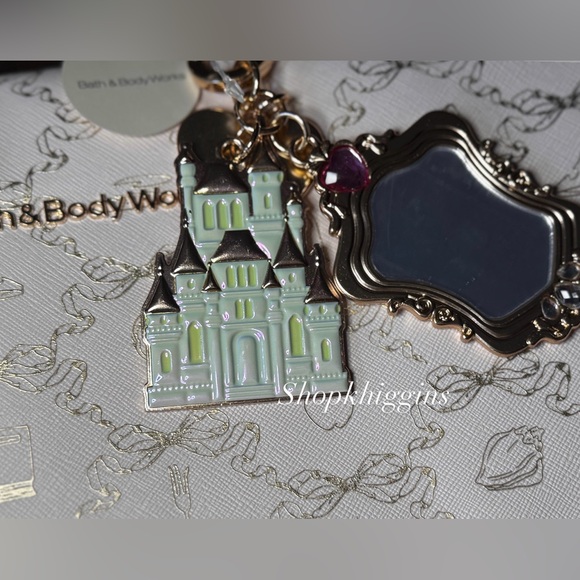 NWT B&BW Disney Princess Backpack with Gold Bow Top & Charms (Design 1) - Picture 9 of 16